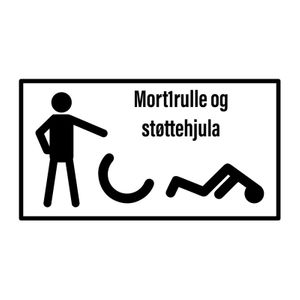 Mort1rulle og støttehjula